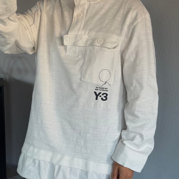 [L]요지 야마모토 Y-3 사시코 레이어드 후디 자켓