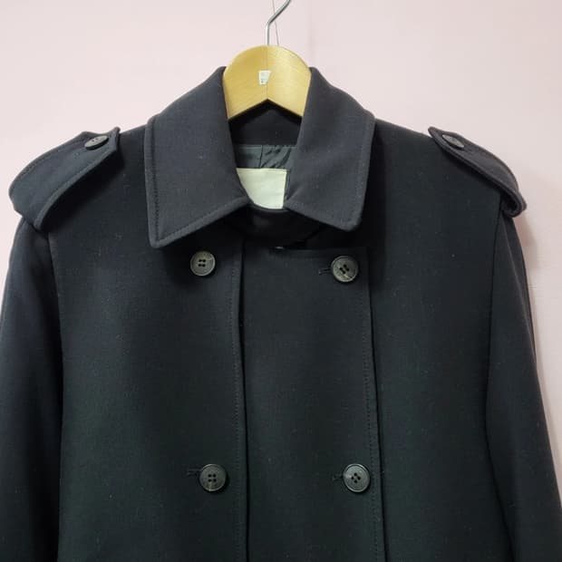 톰보이 블랙 더블 롱코트 ~66