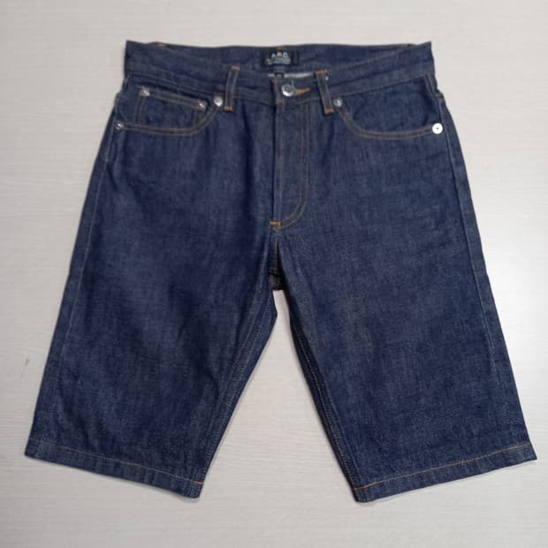 26 새상품 A.P.C Macau 생지 데님 반바지 26-625