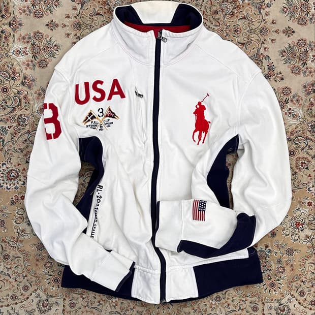 폴로 랄프로렌 USA 성조기 빅포니 레이싱 집업 