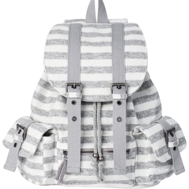 파히섬 wool stripe backpack gray