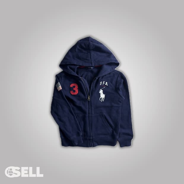 폴로 성조기 후드집업
