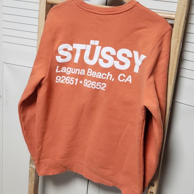 스투시 감귤 빅로고 스웻 맨투맨