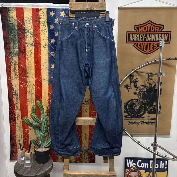 00s 리바이스 3D 커브드 생지 데님팬츠 백스트랩 원포켓 N547