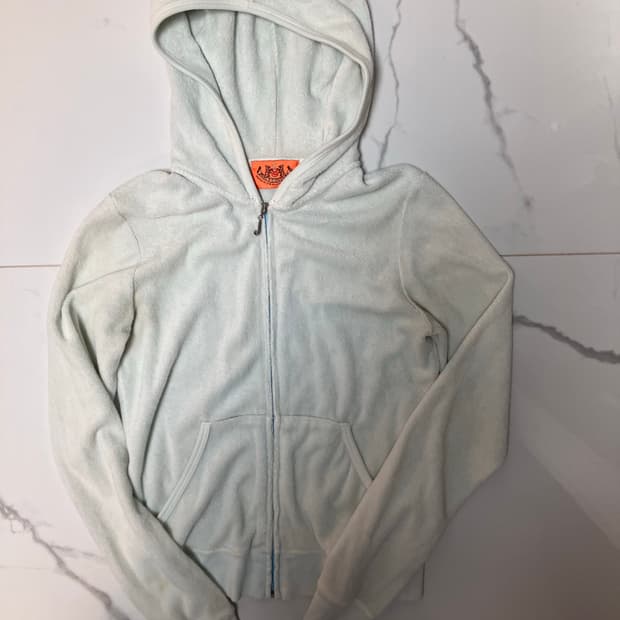 Y2K Juicy Couture 테리 소재 후드 집업