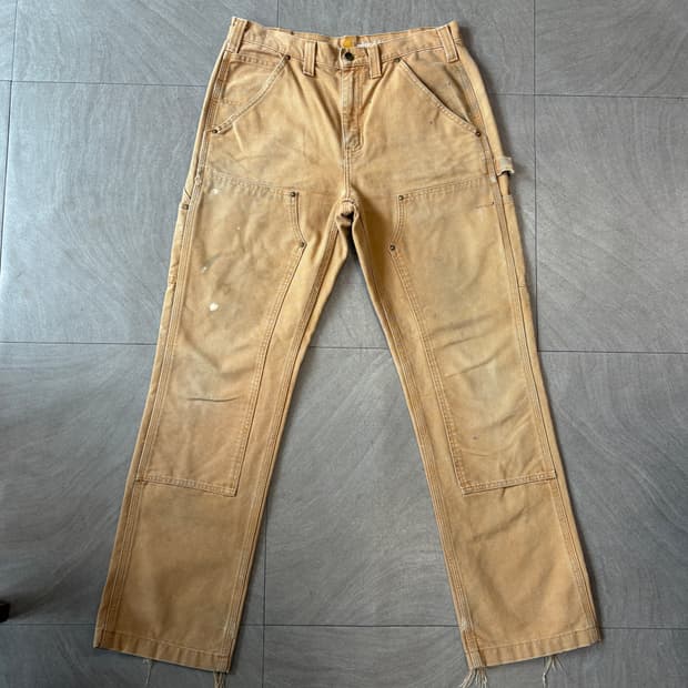칼하트 정품 브라운 더블니 팬츠 바지