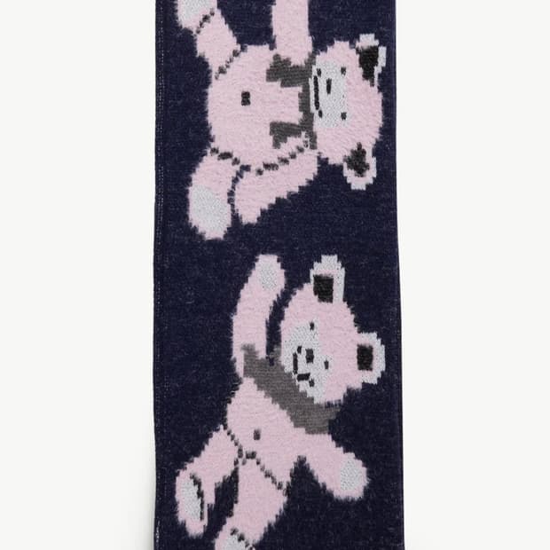 마리아노 25fw 테디베어 울 머플러/네이비