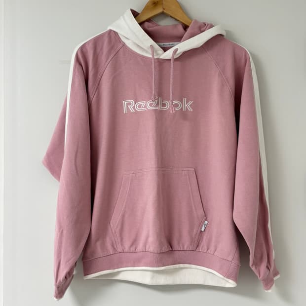 리복 핑크 후드티