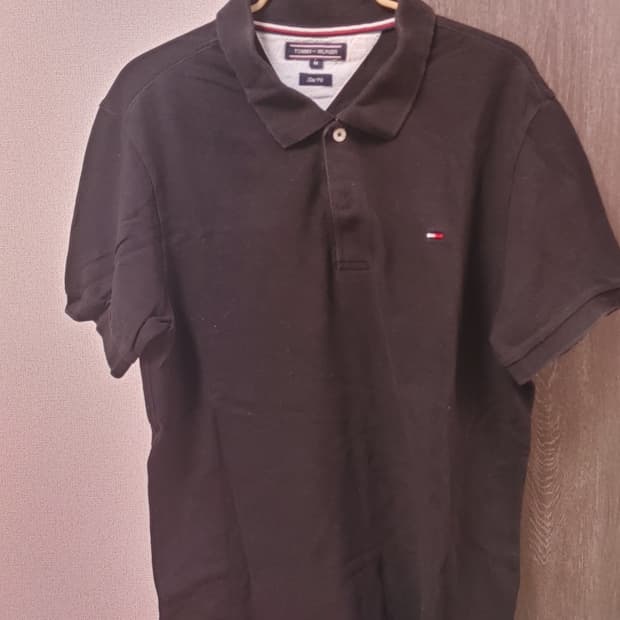 타미힐피거 블랙 반팔 폴로티셔츠 M