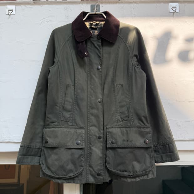 Barbour 바버 비드넬 왁스드 자켓 카키 UK 6