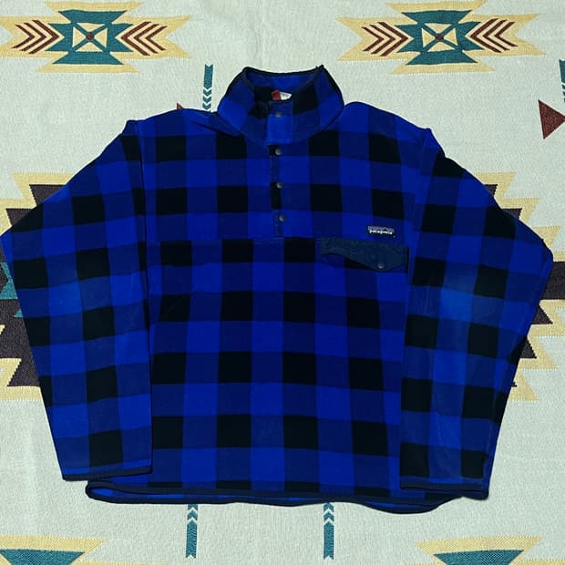 파타고니아 버팔로 체크 신칠라 스냅티 M