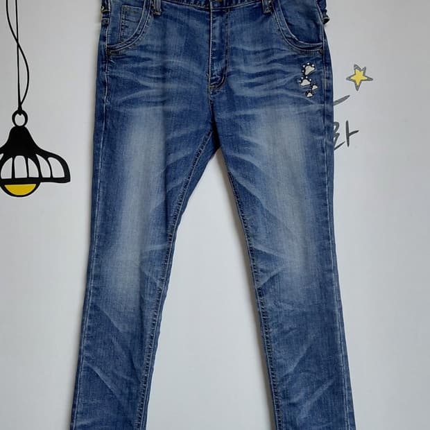 LOLITA JEANS 로리타 제니스 고양이 자수 데님 팬츠 (L/31)