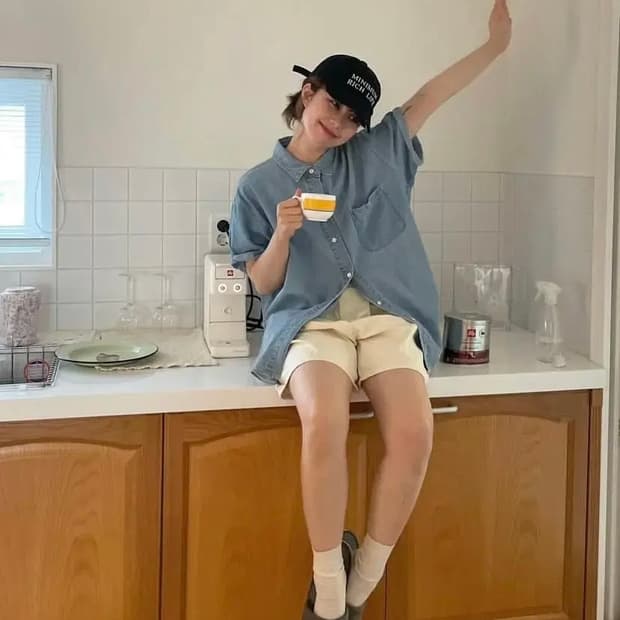 리넨느 워싱 롤업 셔츠NB