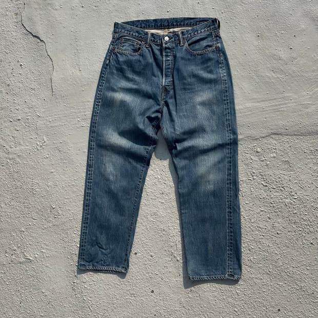 A.Presse 아프레쎄 워시드 와이드 데님 팬츠 30