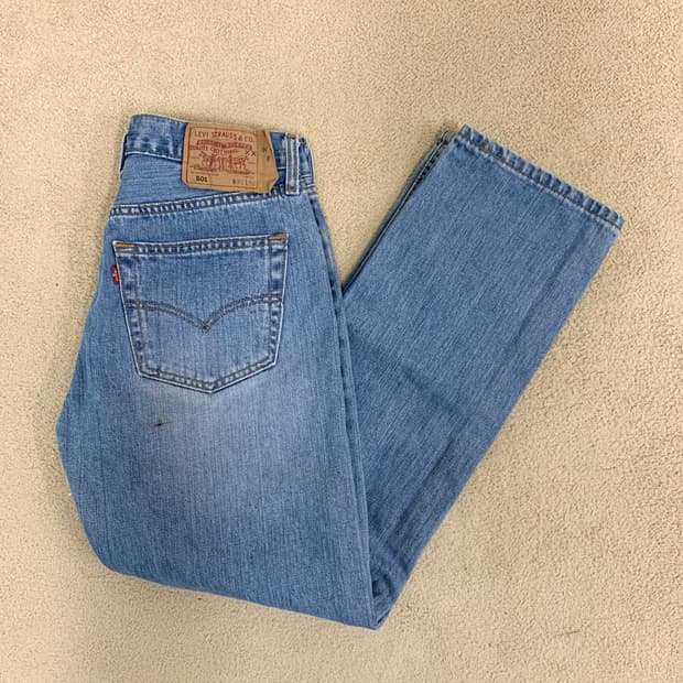 빈티지 리바이스 501 워싱 데님팬츠(29사이즈) 남자청바지 연중청