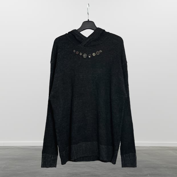 GU 버튼 커스텀 니트 후드