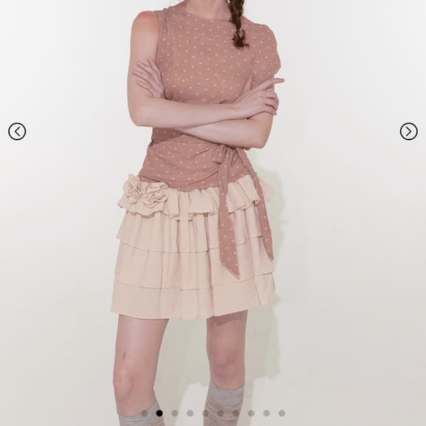 루루서울 lisa cancan mini skirt