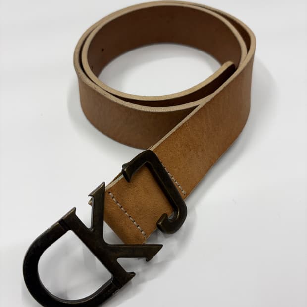 캘빈클라인 CK 로고 버클 레더 벨트