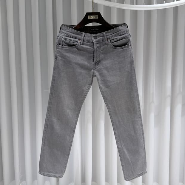 (A+/30) / 톰포드 스웨이드 패치 슬림핏 데님팬츠