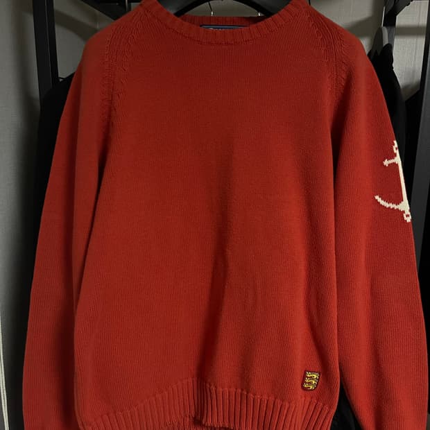 건지 울른스 오렌지 니트L