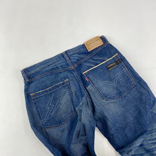 리바이스 X 후지와라 히로시 X 프라그먼트 페놈 셀비지 데님 진 (34)