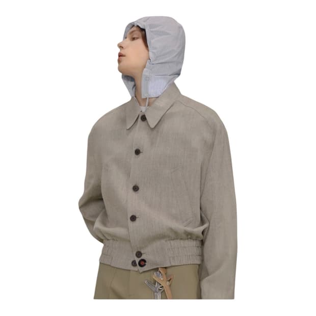 STU 스트라이프 밴딩 자켓