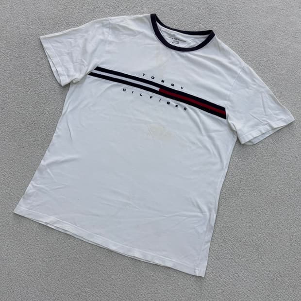 XL 타미힐피거 빅로고 반팔 티셔츠 0410E