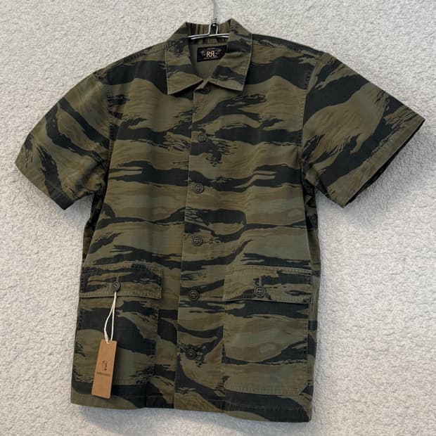 RRL 타이거카모 반팔 셔츠