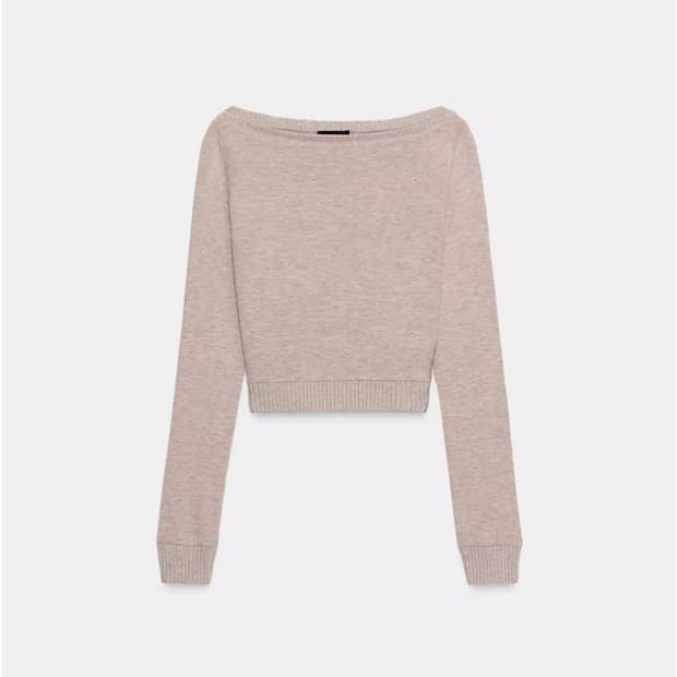 자라 zara 소프트 크롭 탑 그레이 베이지 5039/857/720