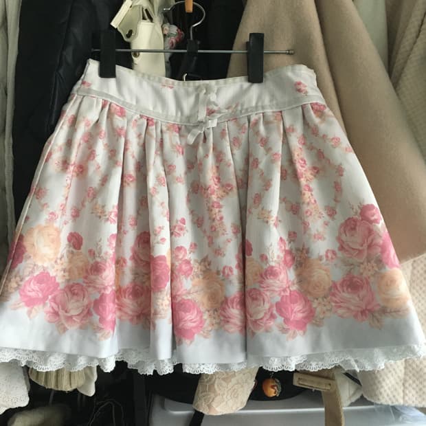 리즈리사 플로럴 히메갸루 히메카지 라떼갸루 레이스 스커트