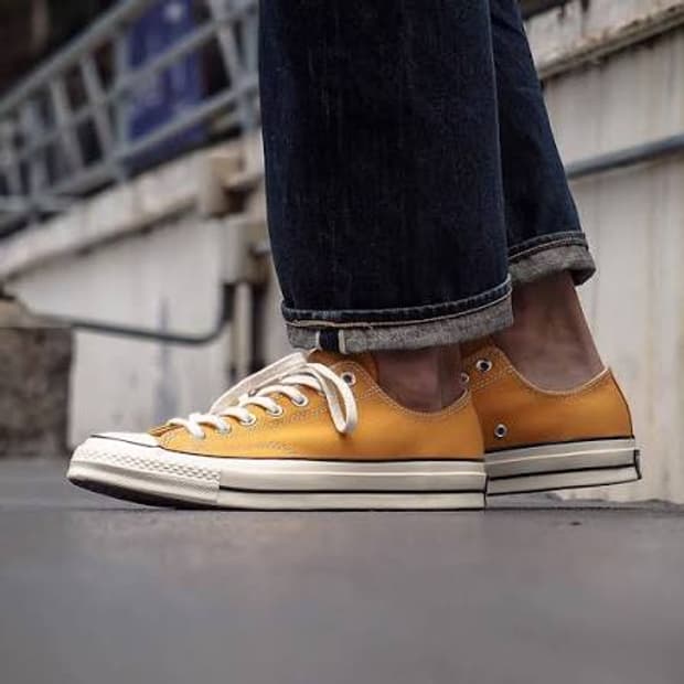 새제품 255 295 컨버스 척70 로우 빈티지 캔버스 선플라워 옐로우