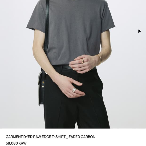 (구매) GARMENT DYED RAW EDGE T-SHIRT_ FADE