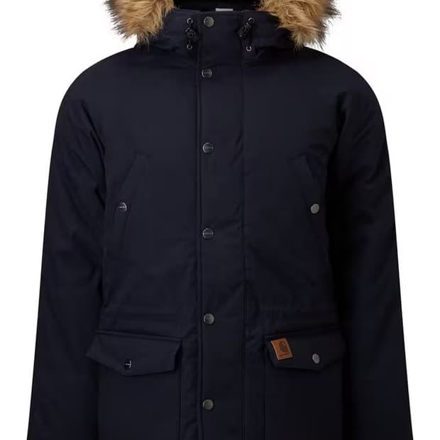 칼하트 헤리티지 트래퍼 미드 패딩 파카 퍼 자켓 빈티지 야상 네이비 컬러