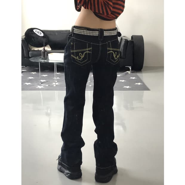 Used Jeans Cubic Detail Bootcut