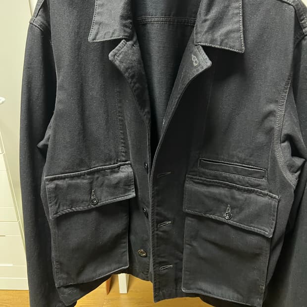 르메르 박시 자켓 블랙 데님