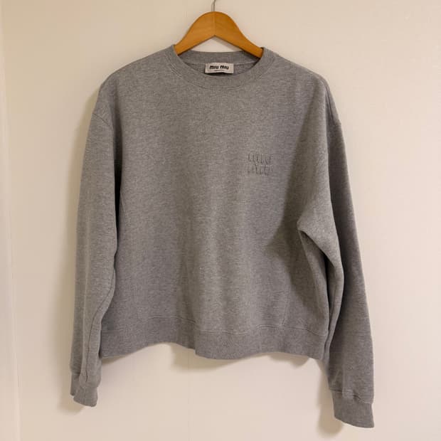 [XS] 미우미우 오버사이즈 기모 맨투맨