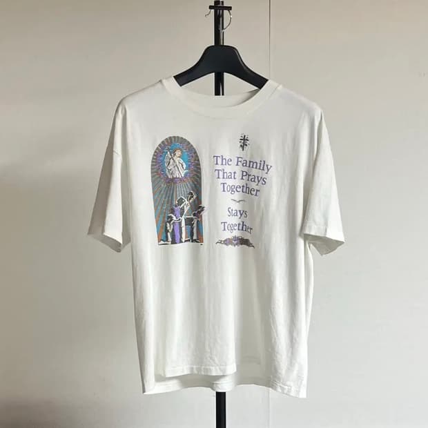 빈티지 지져스 유머 반팔 티셔츠