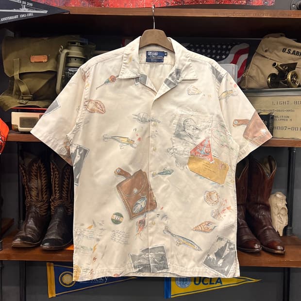 Rare 90s 폴로 랄프로렌 아웃도어 캠프반팔셔츠 made in usa