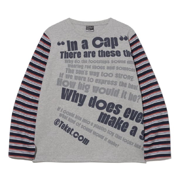 테켓 ThinkSwellStripe L/S Tee Melange Gray