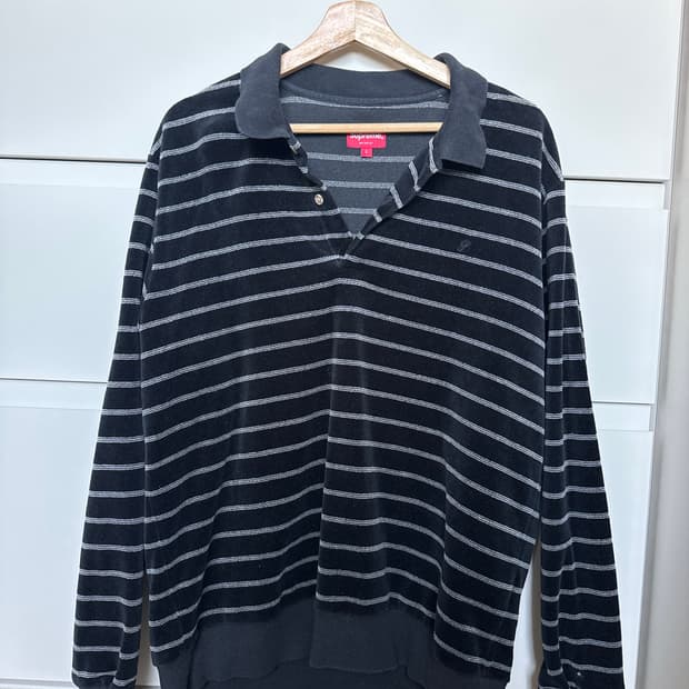 슈프림 스트라이프 벨뱃 카라티