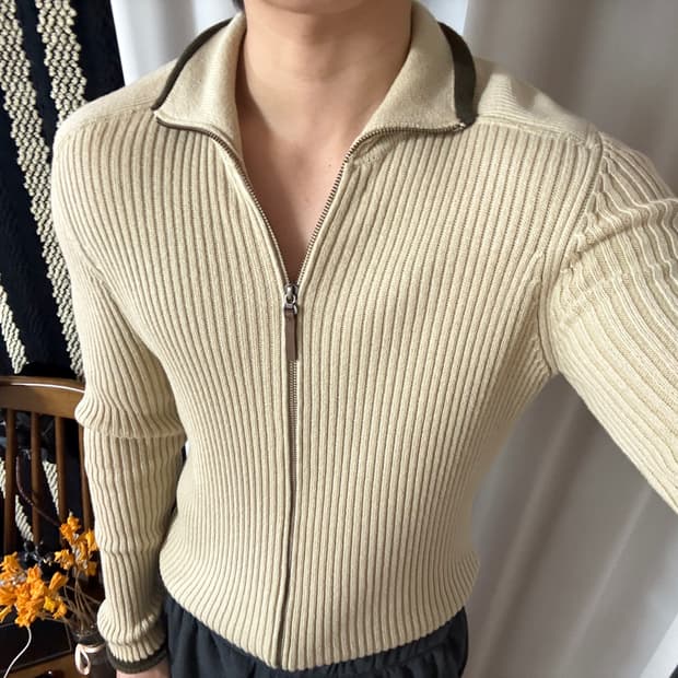 빈티지 니트집업