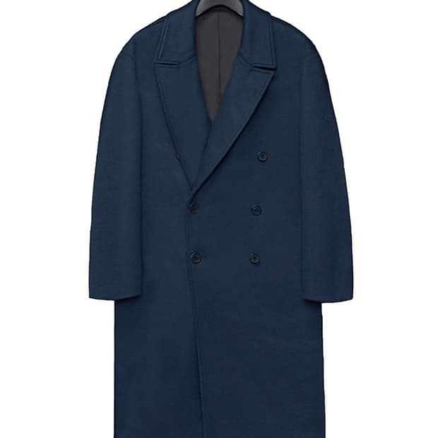 엘무드 알란 오버핏 더블 코트 터콰이즈 44