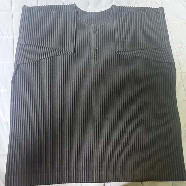 옴므플리세 헨리넥티셔츠 블랙 2사이즈