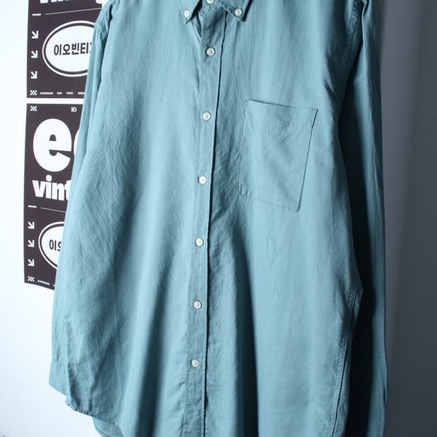 (L-XL) 탑텐 셔츠 남방 연블루 무지 린넨 마-H35243