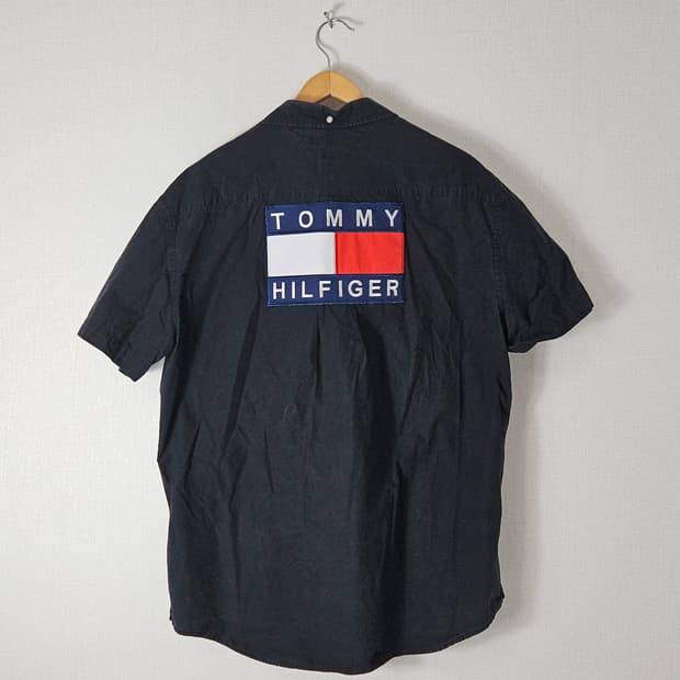타미힐피거 올드스쿨 빅로고 반팔셔츠 빈티지 XXL 빅사이즈