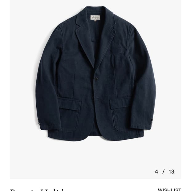 부기홀리데이 12 몰스킨 블레이저 네이비 (XL)