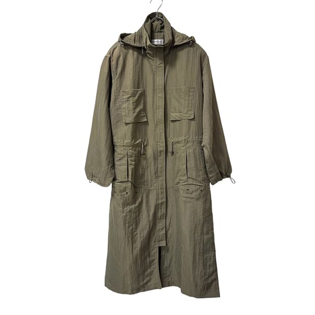 Crinkle Fishtail Long Parka