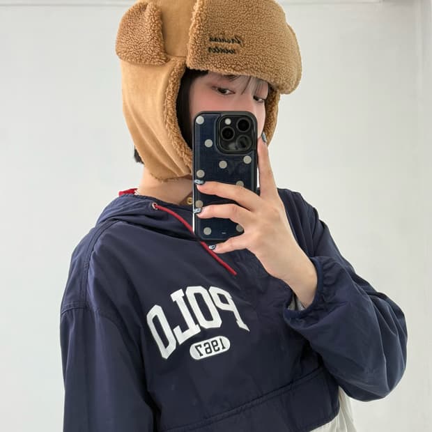 빈티지 베이지 브라운 트루퍼햇