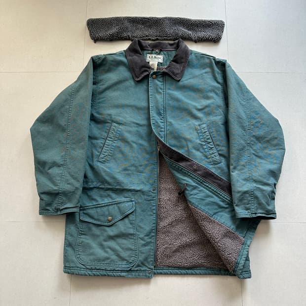 90s 엘엘빈 MADE IN USA 보아털  헌팅 초어 필드 자켓