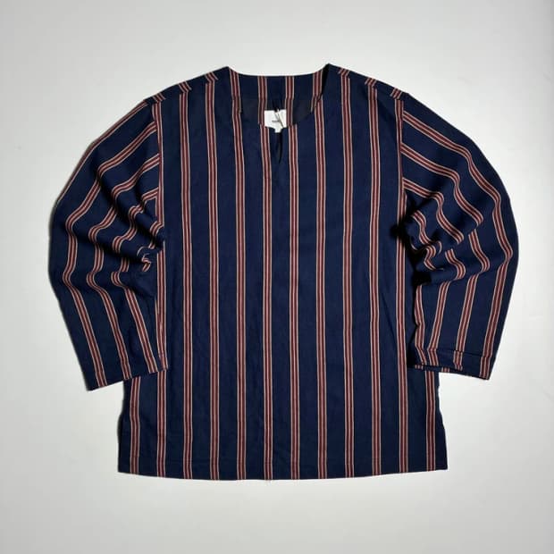 ts(s) 슬릿 얼터네이트 스트라이프 셔츠 R2205